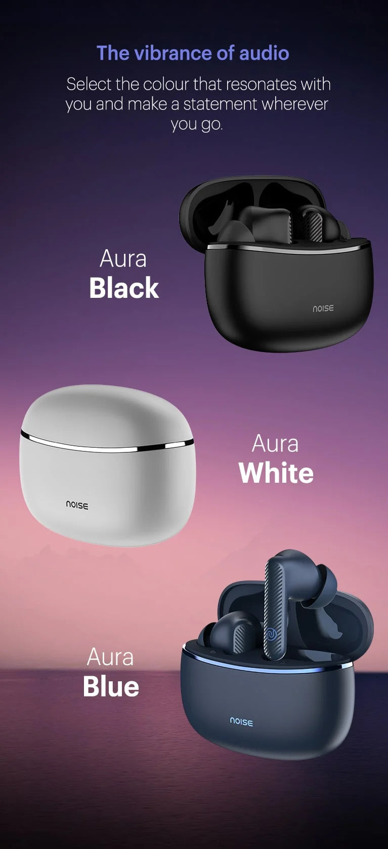 Noise Aura Buds Truly Wireless Earbuds Up to 60 Hours of Playtime