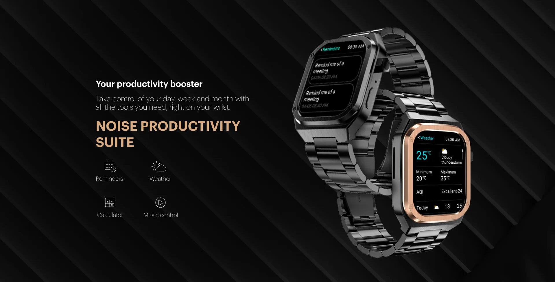 noise colorfit chrome smart watch