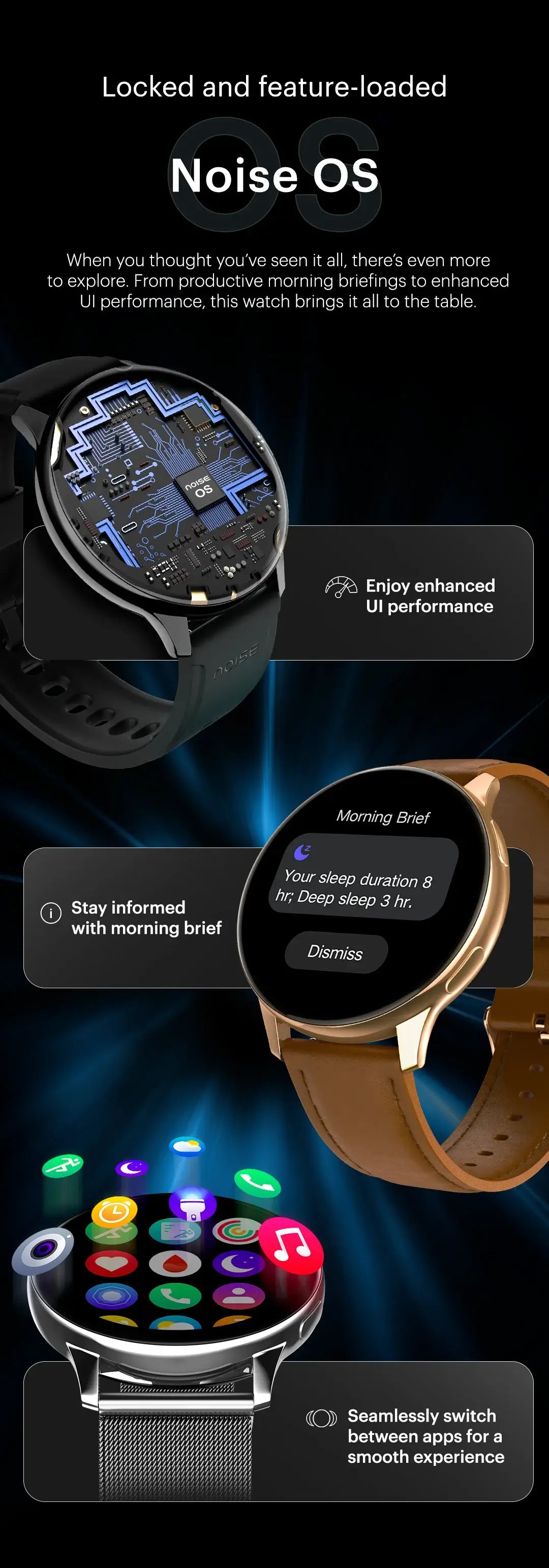 Noise NoiseFit Vortex with 1.46 AMOLED Display Bluetooth Calling Smart Watch  | Dealsmagnet.com